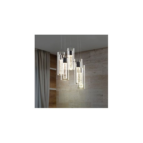 LÁMPARA DE TECHO LED 34.8 X 220.27 CM PLATA