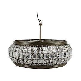 COLGANTE GOLDBACH LATÓN ANTIGUO 4 LUCES