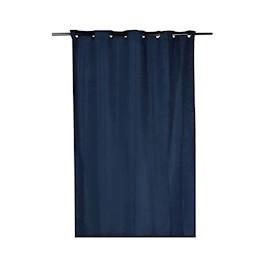 CORTINA DE JACQUARD CON ARILLOS POLIÉSTER AZUL MARINO 210 X 140 CM