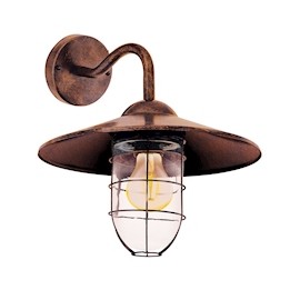 LUMINARIO DE TECHO LED DE 30 X 25 X 25 CM COBRE