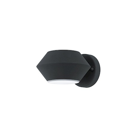 LUMINARIO EXTERIOR PARA PARED LED DE 11 X 21 CM NEGRO