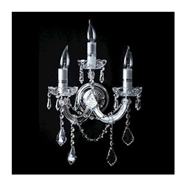 ARBOTANTE DE PARED MA THERESA PARA INTERIOR 3 LUCES PLATA