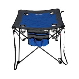 MESA DE VINO CUADRADA PLEGABLE 73.66 X 73.66 X 60.96 CM AZUL DE POLIÉSTER ESTRUCTURA DE ACERO
