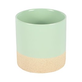 MACETA DE CERÁMICA VERDE DE 10 X 9.8 CM