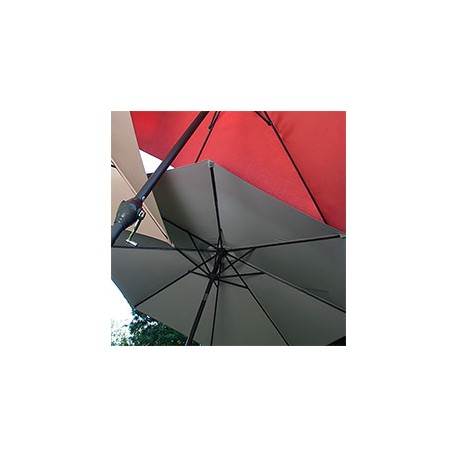 SOMBRILLA INCLINABLE GRIS 240 X 274 CM DE POLIÉSTER Y ACERO