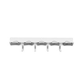 COLGADOR DE ESCOBAS PLÁSTICO 42.5 X 5.4 CM BLANCO