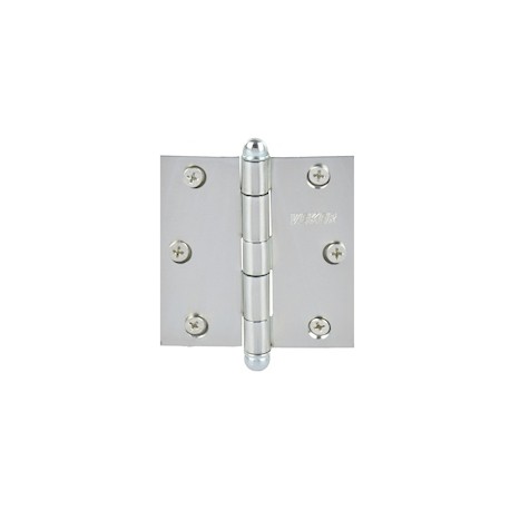 BISAGRA CON CABEZA DE BOLA 7.62 X 7.62 CM PLATA 2 PIEZAS