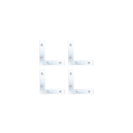 REFUERZO DE UNIÓN "L" DE 7.7 X 7.7 CM PLATA 4 PIEZAS