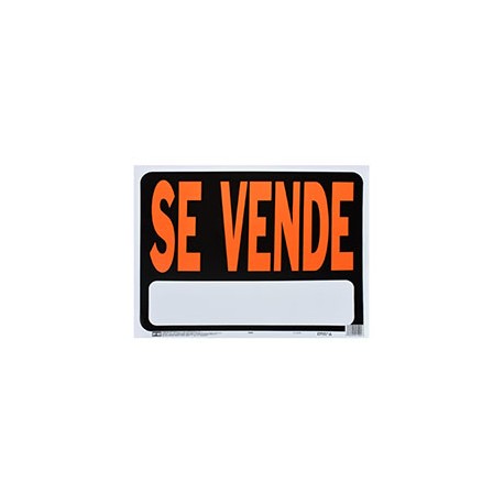 LETRERO DE PLÁSTICO PARA PARED SE VENDE 36.5 X 47 CM