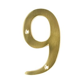 NÚMERO 9 10.1 x 5.5 CM DORADO