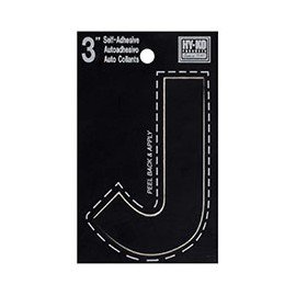 LETRA "J" DE VINILO 7.62 CM