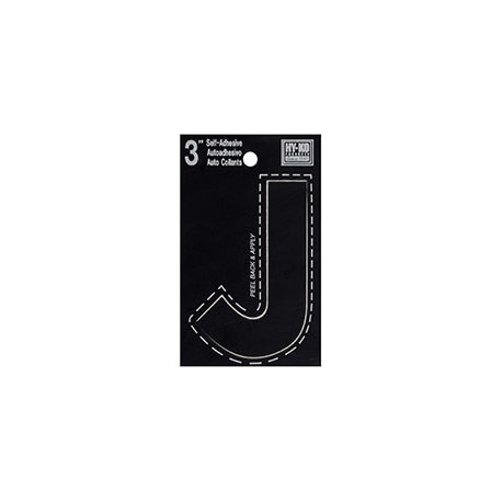 LETRA "J" DE VINILO 7.62 CM