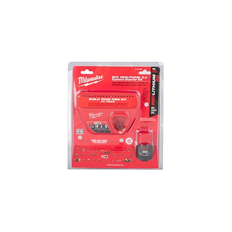 M12 CARGADOR DE BATERÍAS PARA 12V CON 1 BATERÍA COMPACTA DE 12V DE 2.0AH.