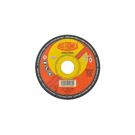 DISCO PLANO DE CORTE PARA ACERO 11.5 X 0.1 CM