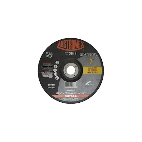 DISCO PARA DESBASTE DE METAL DE ÓXIDO DE ALUMINIO 7 PULGADAS