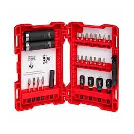 JUEGO DE PUNTAS SHOCKWAVE MILWAUKEE ACERO 26 PIEZAS