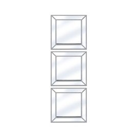 ESPEJOS DECORATIVOS CUADRADO PLATA 3 PIEZAS