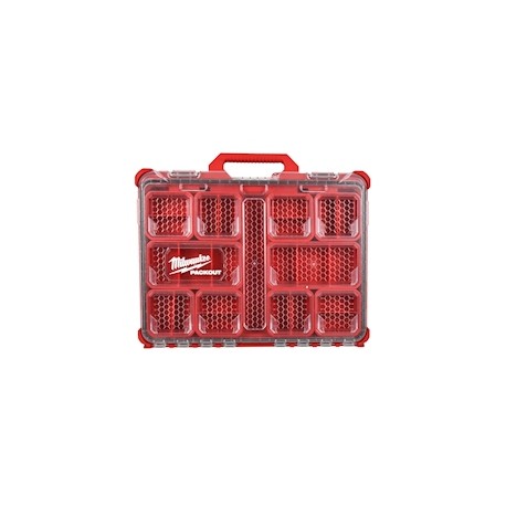 ORGANIZADOR SLIM DE BAJO PERFIL PACKOUT CON 10 COMPARTIMENTOS MILWAUKEE