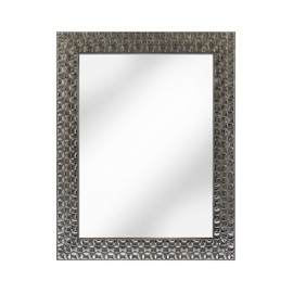 ESPEJO DECORATIVO RECTANGULAR CON MARCO PLATA 55 X 70 CM