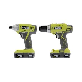 COMBO TALADRO DE PERCUSIÓN, DESTORNILLADOR DE IMPACTO 18 VOLTS RYOBI
