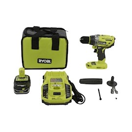JUEGO DE TALADRO DE PERCUSIÓN SIN CARBONES RYOBI 2 VELOCIDADES 18 V