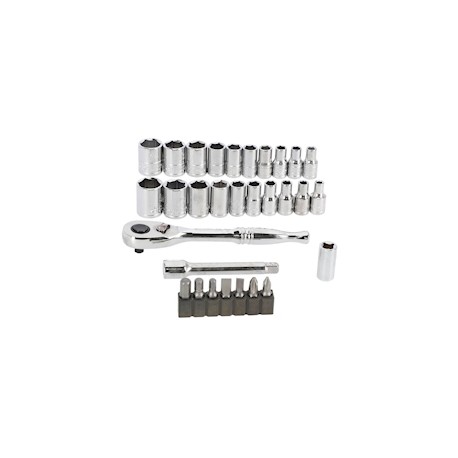 JUEGO DE HERRAMIENTAS PARA MECÁNICO DE ACERO HUSKY 30 PIEZAS