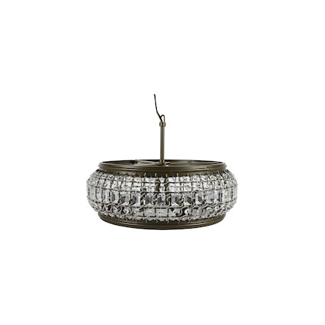 COLGANTE GOLDBACH LATÓN ANTIGUO 4 LUCES