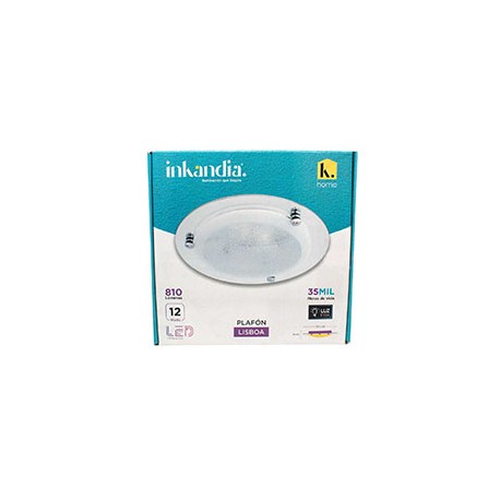 LÁMPARA DE TECHO LISBOA LED 12 WATTS DE 26 CM BLANCO