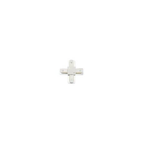 CONECTOR PARA RIEL "X" ALUMINIO BLANCO