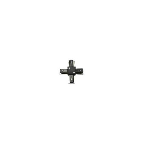 CONECTOR PARA RIEL "X" ALUMINIO NEGRO