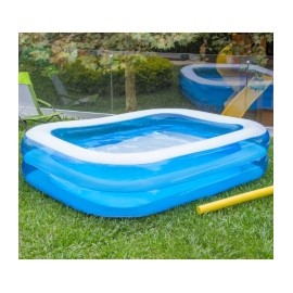 ALBERCA INFLABLE RECTANGULAR 450 L PARA 3 NIÑOS 201 X 150 CM