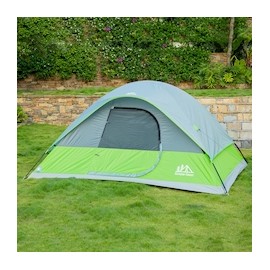 CASA DE ACAMPAR PARA 5 PERSONAS VERDE 243.8 X 142.2 X 304.8 CM FIBRA DE VIDRIO Y POLIÉSTER