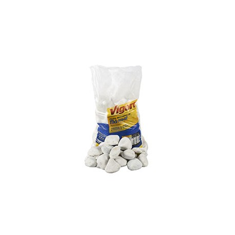 PIEDRA DECORATIVA DE MÁRMOL 23 KG BLANCO
