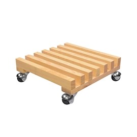 PORTAMACETA MADERA 30 X 30 X 11 CM BEIGE