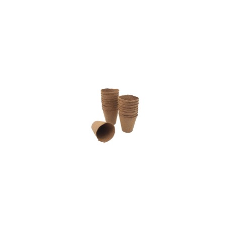 MACETAS BIODEGRADABLES DE 8 CM CAFÉ 18 PIEZAS