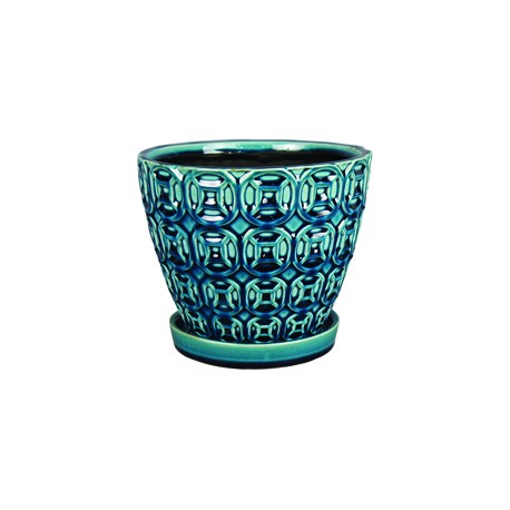 MACETA MAYER COLOR AZUL 6"