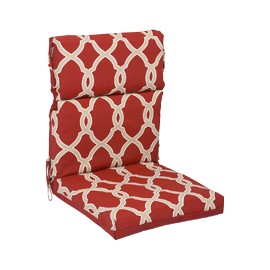 COJÍN DE RESPALDO ALTO DE REEMPLAZO ROJO 60.9 X 52 X 9.5 CM