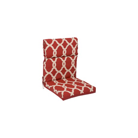 COJÍN DE RESPALDO ALTO DE REEMPLAZO ROJO 60.9 X 52 X 9.5 CM