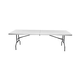 MESA RECTANGULAR PLEGABLE 243 X 74.9 X 76.2 CM GRIS DE RESINA