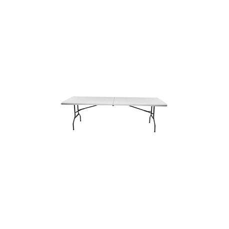 MESA RECTANGULAR PLEGABLE 243 X 74.9 X 76.2 CM GRIS DE RESINA
