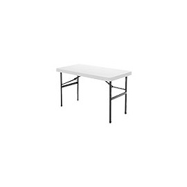 MESA RECTANGULAR PLEGABLE 122.4 x 60.9 x 73.6 CM BLANCO POLIETILENO