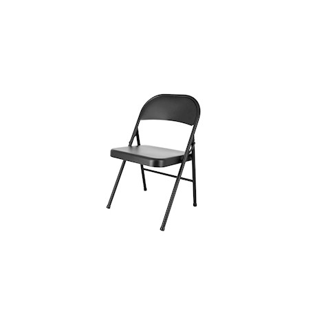 SILLA PLEGABLE NEGRO CON ESTRUCTURA DE ACERO