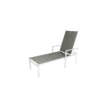 CAMASTRO GRIS RECLINABLE ESTRUCTURA DE ACERO Y CUBIERTA SLING