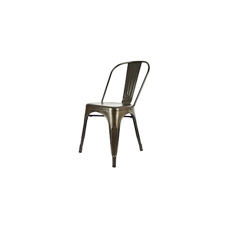 SILLA FIJA GUNMETAL BRONCE ACERO