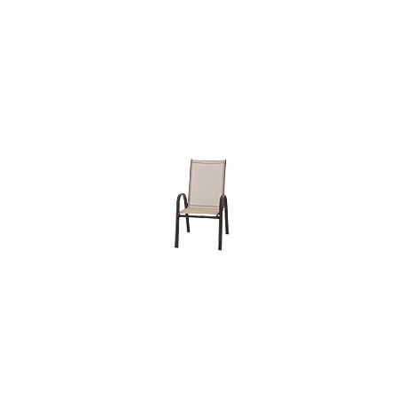 SILLA FIJA APILABLE BEIGE TELA ESLINGA ESTRUCTURA DE ACERO