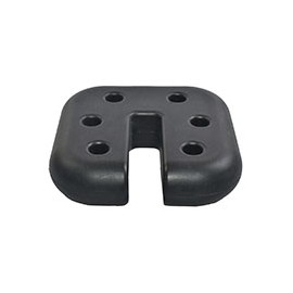 PLACA DE PESO PARA TOLDO CUADRADA APILABLE DE 19 X 4.7 CM NEGRO ACERO 4 PIEZAS