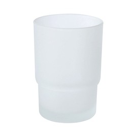 VASO CEPILLERO DE VIDRIO ESMERILADO FLOWELL