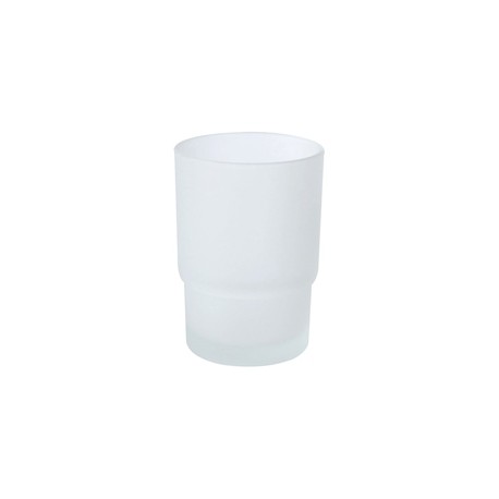 VASO CEPILLERO DE VIDRIO ESMERILADO FLOWELL