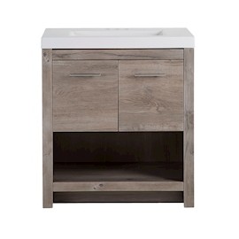 GABINETE PARA BAÑO ARTELLA GRIS CON LAVABO 87.33 X 77.47 X 47.63 CM DE PISO