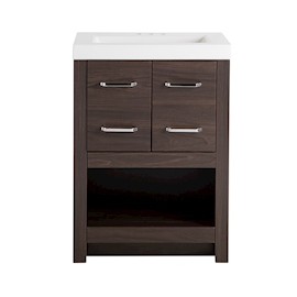 GABINETE PARA BAÑO FIORENZA CAFÉ CON LAVABO 87.4 X 42.7 X 62.2 CM DE PISO